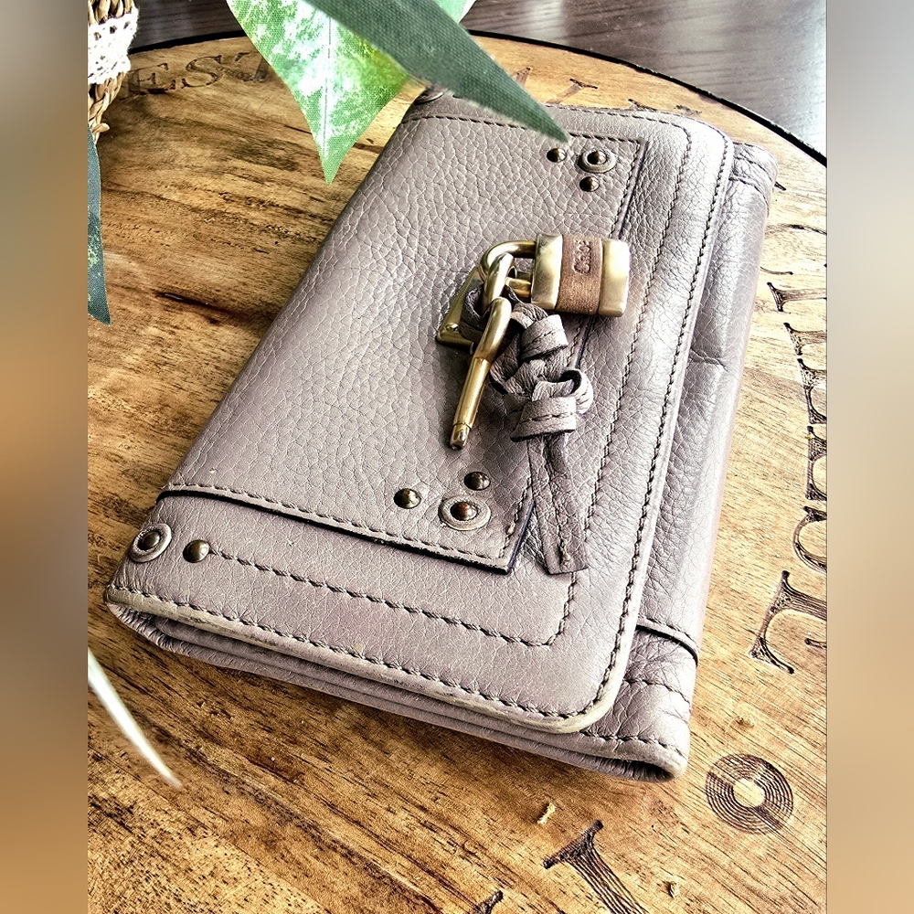 Chloé Paddington Taupe Lambskin Leather Long Wallet FULL INCLUSION - Picture 9 of 16